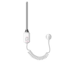 ECD Germany Heizstab 1200W mit Thermostat elektronischer Temperaturregler für Badheizkörper - 1/2" - Weiß - Edelstahl - Heizelement Elektroheizstab Heizungen Heizkörper Handtuchtrockner