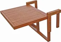 Stolik balkonowy Barkeley 985089, wiszący, brązowy, 64 x 65 x 44/52 cm