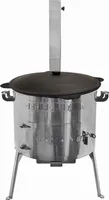 Utschak aus Edelstahl mit Rauchrohr Timur D40 mit Kazan aus Gusseisen 10L