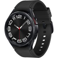 Samsung Galaxy Watch6 Classic - 43 mm - intelligente Uhr mit Band - Hybrid-Eco-Leder - schwarz - Bandgröße: S/M - Anzeige 3.33 cm (1.3")