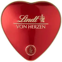 Czekolada Lindt Von Herzen w metalowej puszce w kształcie serca 30g
