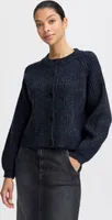 b.young BYNello Damen Strickjacke Cardigan mit Knopfleiste Rippbündchen Regular fit
