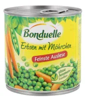 Bonduelle hrášok a mrkva jemná a exra jemná zeleninová zmes 425ml