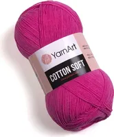 YarnArt Baumwolle Soft Garn, Rosa, 55% Baumwolle, 45%.Polyacryl, 600m/100g, Weich & Formstabil