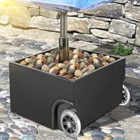 TolleTour Garten Balkonschirmständer Sonnenschirmständer, Schirmständer befüllbar mit 68 kg Sand/Stein, Marktschirmständer