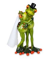 Formano lustige Frösche Figur Brautpaar Hochzeit frog Poly 18 cm