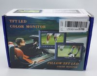 7 TFT LCD Farbe 2 Video-Eingang Auto Rückfahrkamera Monitor Kopfstütze DVD VCR-Monitor