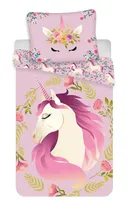 Jednorożec Unicorn dwustronna pościel poduszka kołdra 135/140x200 cm różowy