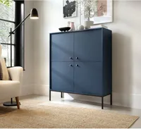 Komoda MONO MK104 103 cm GRANATE Tmavě modrá Námořnická modř Kovové nohy Vysoký příborník Vysoký příborník Skříň do obývacího pokoje