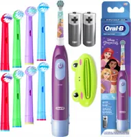 Oral-B | Elektrische Zahnbürste - Kids - Prinzessinnen - Mit 8 Ersatzköpfen - Spaß beim Zähneputzen