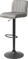 Drehbarer Retro Barhocker PORTLAND grau Samt Barstuhl Hocker Tresenstuhl Hausbar