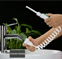 Neue Wasserhahn Munddusche Tragbare Zähne Reiniger Dental Flosser Wasser Druck Einstellbare Wasser Pick Jet Zahnseide  Set1