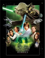 Star Wars - Gerahmtes Poster "Heroes" PM9438 (40 cm x 30 cm) (Bunt)