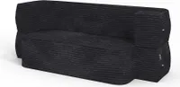 Vitalispa Sofa Lille, 190 cm mit Schlaffunktion, Schwarz