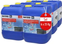 6x25 kg BAYZID® Flüssigchlor 13% zur effektiven Pool Desinfektion