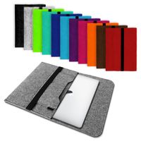Laptop Tasche Sleeve Hülle Schutztasche Filz Cover für Tablets und Notebooks, Farben:Grau, Größe:15 - 15.6 Zoll