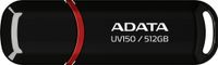 ADATA UV150, 512 GB, USB Typ-A, 3.2 Gen 1 (3.1 Gen 1), 100 MB/s, Kappe, Schwarz, Rot