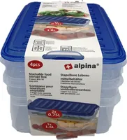 Stapelbare Lebensmittelbehälter  4 pcs