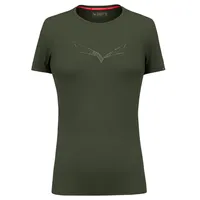 T-Shirt Pure Eagle Sketch Merino (Damen) – Salewa, Farbe:5286 dark olive melange, Größe:IT 44/ DE 38