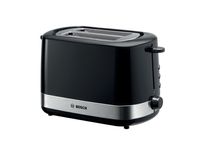 Bosch TAT7403 Kompakt Toaster 800W Stopp Taste Automatische Abschaltung Schwarz
