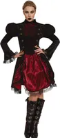 Halloween Gothic Kleid für Damen Finsternis, Größe: 42 - 44 (L) Farbe: Schwarz