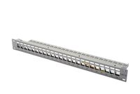 DIGITUS 19" Modulares Patch Panel für Keystone Module 24 Ports lichtgrau