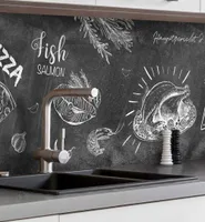 Küchenrückwand selbstklebend Menü Tafel Schule Spritzschutz Folie - 60 x 60cm