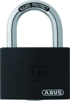 Kłódka bębenkowa T65AL/40 czarna z przywieszką Lockk.-B.43mm aluminium, różne zamki