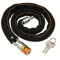 Kettenschloss Faltschloss Kettenschloss Rahmenschloss Fahrradschloss Schlüssel Schloss Fahrrad Halter Länge 80cm Stärke Bügelschloss Radschloss Retoo