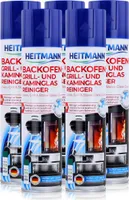 Heitmann Backofen-Grill und Kaminglas Reiniger 400ml - Löst Schmutz (5er Pack)