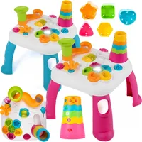 MalPlay Baby Spieltisch + Sortierspiel | Licht & Sound | mit Tiergerausche | Babyspielzeug Lernspielzeug für Kinder ab 12 Monaten