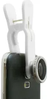 System-S Clip-on-Klammer Fischauge Fisheye Linse Weitwinkel und Makro Objektiv Set für Smartphone Handy Tablet PC