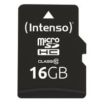 Intenso Micro SDHC Karta 16GB CL10  Adaptér