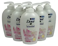 6x Dove Strahlendes Ritual, Handseife / Flüssigseife-Spender mit Reiswasser- und Lotusblütenduft, je 250 ml