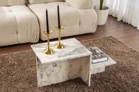 Skye Decor, Harmony - Fressia Marble, Couchtisch, Freesienmarmor, 100 % melaminbeschichtete Spanplatte, 80 x 40 x 40