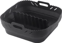 Quadratische Air Fryer Silikon-Backform mit Silikonmatte Air Fryer Pan