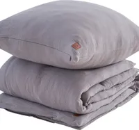 Musselin Bettwäsche Set 155x220 grau