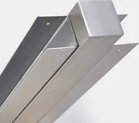 BambusBASIS Modul5 Mittelpfosten für Zaunfeld 92 - 140 cm, V2A, z. Einbet