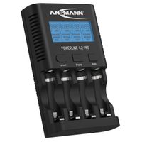 ANSMANN Batterieladegerät für 4x AA/AAA NiMH Akkus + Entladen, Testen, Refresh