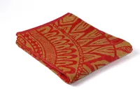 PHLOX Strandtuch 90 x160 cm Badetuch Strandlaken Handtuch Velours - 100% Baumwolle - 580 gram - Weich - Marile Orange