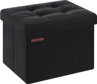 SONGMICS Sitzbank mit Stauraum, klappbare Sitztruhe, Aufbewahrungsbox mit Deckel, Fußbank, 31 x 41 x 31 cm, bis 130 kg belastbar, für Flur