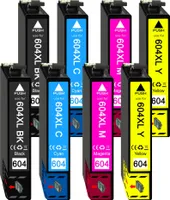 8er Set für Epson 604 XL Druckerpatronen XP-2200 XP-2205 XP-3200 XP-3205 XP-4200 XP-4205 WF-2910 WF-2930 WF-2935 WF-2950