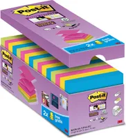 Post-it Haftnotizen Super Sticky Z Notes 76 x 76 mm farbig 16 Blöcke á 90 Blatt