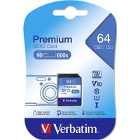 Verbatim Premium - Flash-Speicherkarte - 64 GB - Class 10 - SDXC