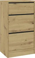 Úzka šuplíková komoda SHERMAN - dub artisan / antracitová