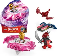 LEGO NINJAGO Soras Drachen-Spinjitzu-Spinner - Action Ninja Spielzeug mit 2 Minifiguren - Kleines Spielset für Kinder - Geschenkidee für Jungen und Mädchen ab 6 Jahren 71824