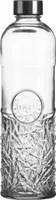 Stilvoll Wasser trinken - Oriental 1 Liter Glas Wasserflasche mit Schraubverschluss, luftdicht, Trinkflasche für Wasser, Saft im Kühlschrank, Vintage Glasflasche Retro Edge