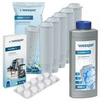 5x Wessper Wasserfilter für Krups  mit Entkalker und Reinigungstabletten