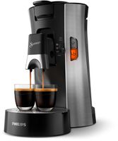 Philips Senseo® Select Kaffee Pad Maschine, 3 Kaffeespezialitäten, Kaffeestärkewahl Plus, Crema Plus, Edelstahl (CSA250/10)