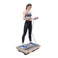 Vibrační deska s dálkovým ovládáním Cvičební stroj 5 režimů až do 120 kg Fitness platforma pro celé tělo Domácí cvičení (šedá, stříbrná)